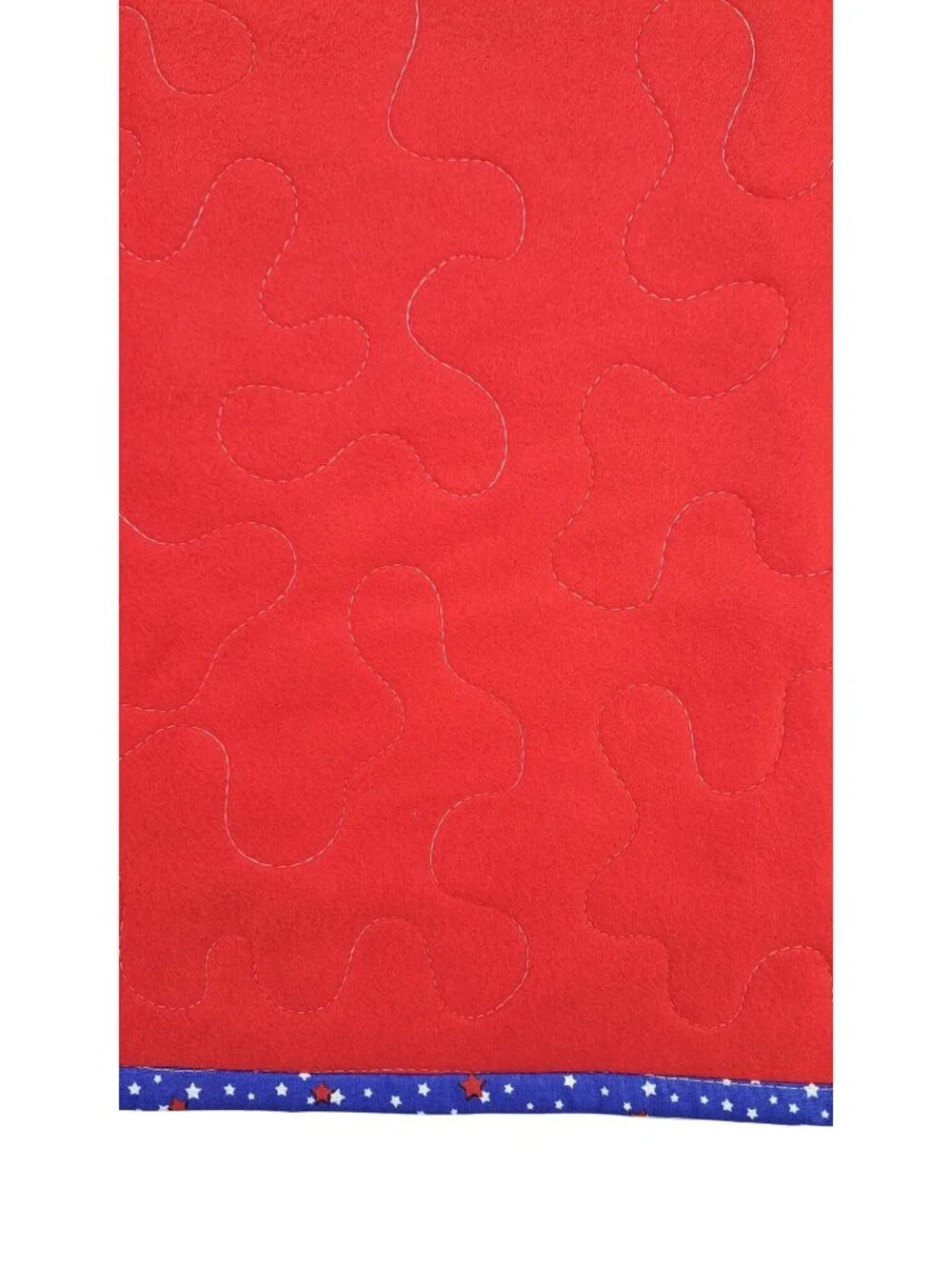University Of Kansas Jayhawk KU Handmade Patchwork Baby Quilt Red Blue 39